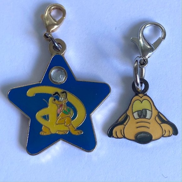 Vintage Disney Pluto Dog Charm Zipper Pull Purse Clip On for Bracelet Disneyana - Picture 3 of 9